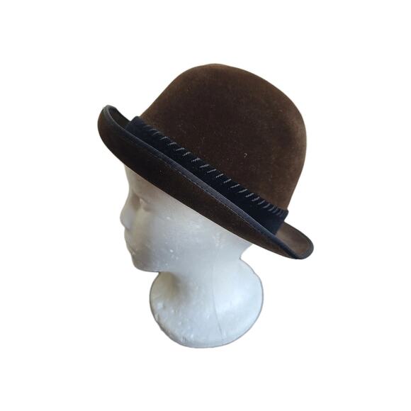 Diplomat Fedora Brown Felt Fur Hat Size 6 7/8 Hat 1940s - Picture 1 of 8